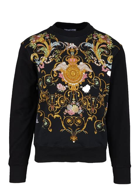 felpa versace nera e glitter